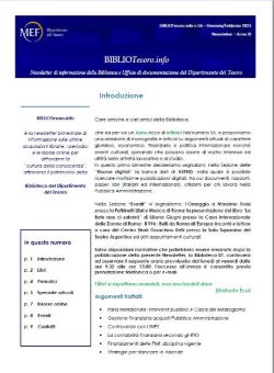 E' online la Newsletter BIBLIOTesoro.info n. 63 Marzo-Aprile 2024